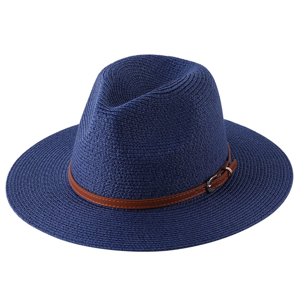 Chapeau Panama pour homme & femme Bleu 56-58cm